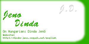 jeno dinda business card
